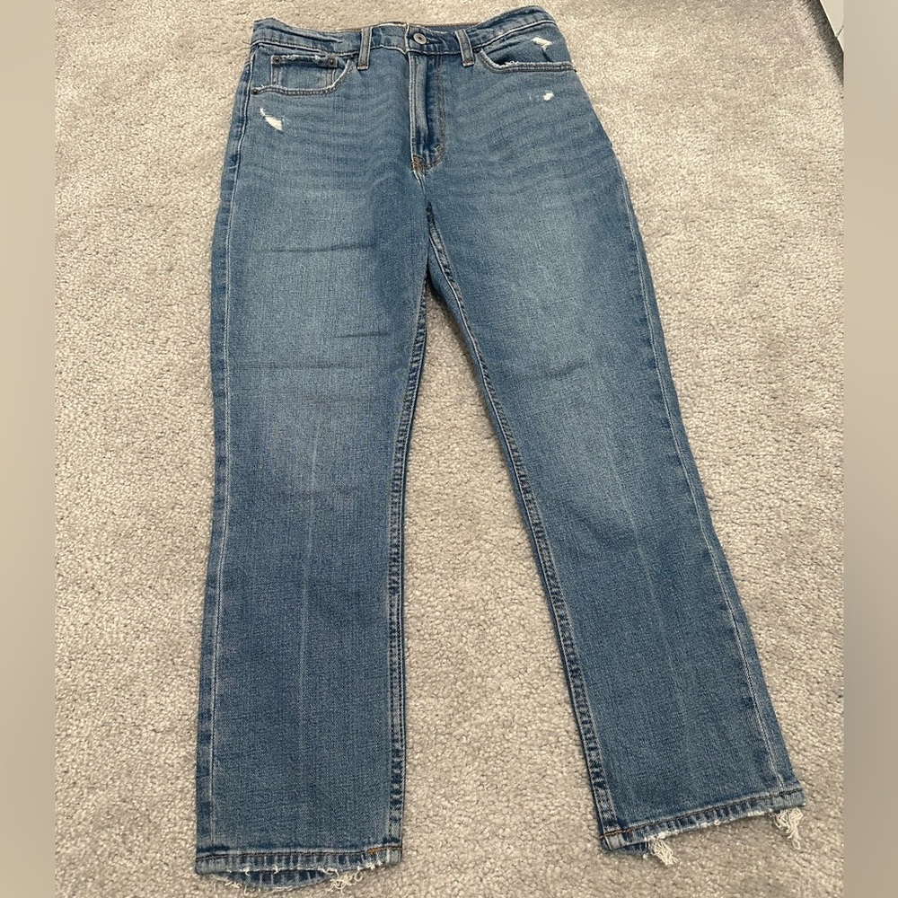 Abercrombie & Fitch Skinny Straight Leg High Rise Denim Jeans Size 26 2XS
